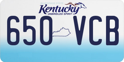 KY license plate 650VCB