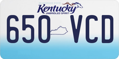 KY license plate 650VCD