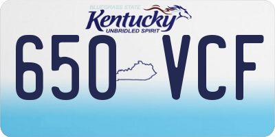 KY license plate 650VCF
