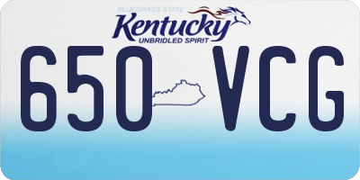 KY license plate 650VCG