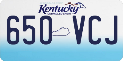 KY license plate 650VCJ