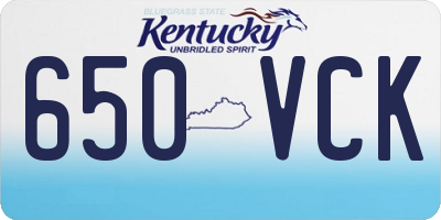 KY license plate 650VCK