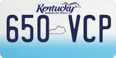 KY license plate 650VCP