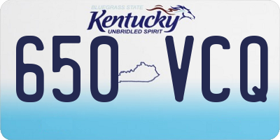 KY license plate 650VCQ