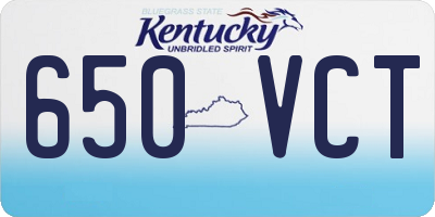 KY license plate 650VCT