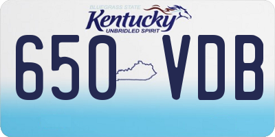 KY license plate 650VDB