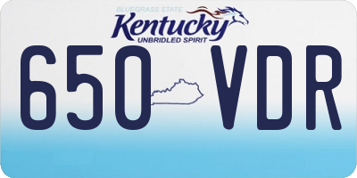 KY license plate 650VDR