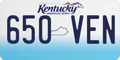 KY license plate 650VEN