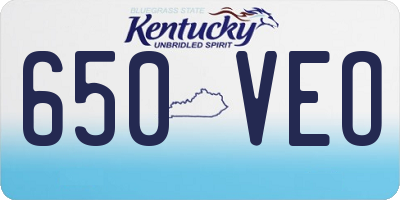 KY license plate 650VEO