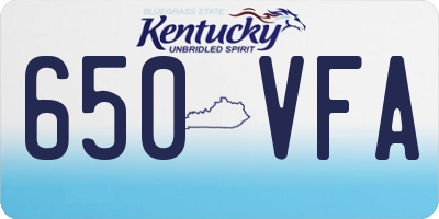 KY license plate 650VFA
