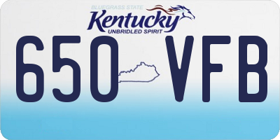 KY license plate 650VFB
