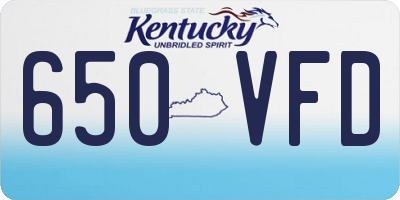 KY license plate 650VFD