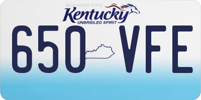 KY license plate 650VFE