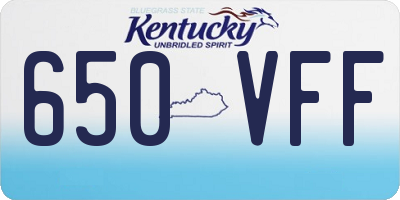 KY license plate 650VFF