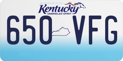 KY license plate 650VFG
