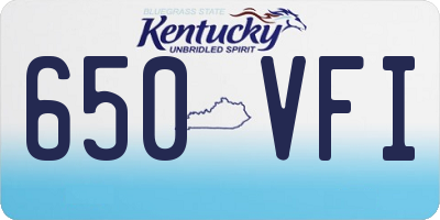 KY license plate 650VFI