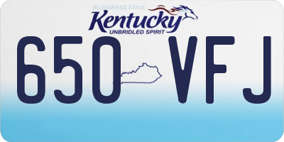 KY license plate 650VFJ