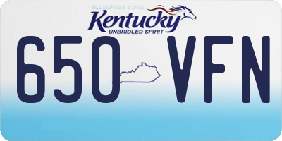 KY license plate 650VFN