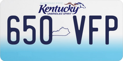 KY license plate 650VFP