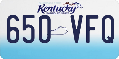 KY license plate 650VFQ