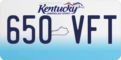 KY license plate 650VFT