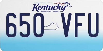 KY license plate 650VFU
