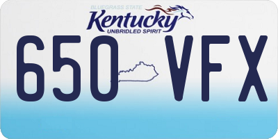 KY license plate 650VFX