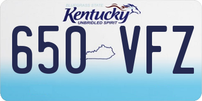 KY license plate 650VFZ