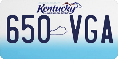 KY license plate 650VGA