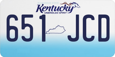 KY license plate 651JCD