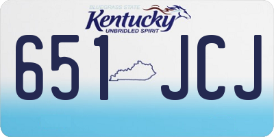 KY license plate 651JCJ