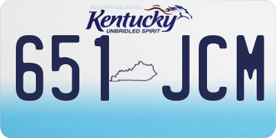 KY license plate 651JCM