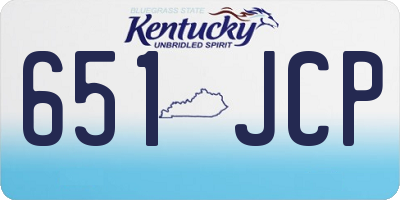 KY license plate 651JCP