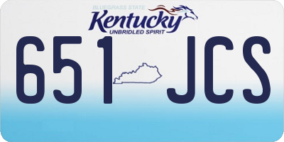 KY license plate 651JCS