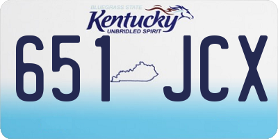 KY license plate 651JCX
