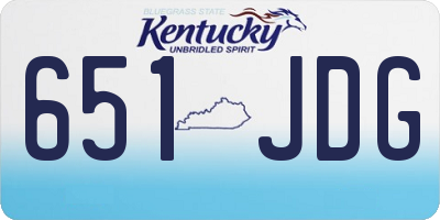 KY license plate 651JDG