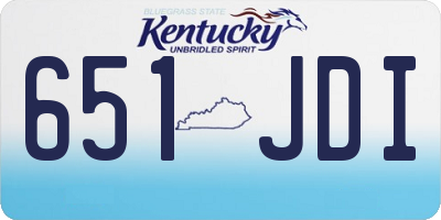 KY license plate 651JDI
