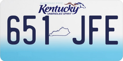 KY license plate 651JFE