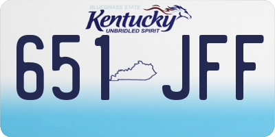 KY license plate 651JFF