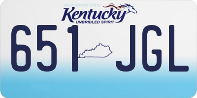 KY license plate 651JGL