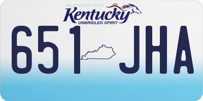 KY license plate 651JHA