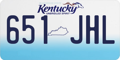 KY license plate 651JHL