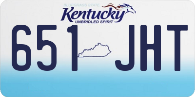 KY license plate 651JHT