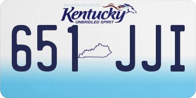KY license plate 651JJI