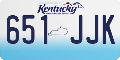 KY license plate 651JJK