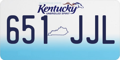 KY license plate 651JJL