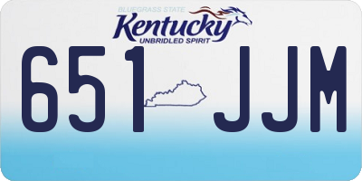 KY license plate 651JJM