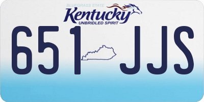 KY license plate 651JJS