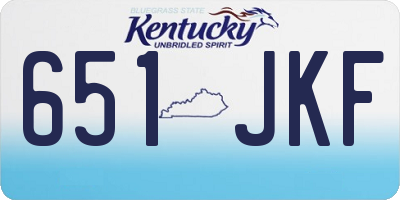KY license plate 651JKF