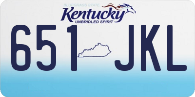 KY license plate 651JKL